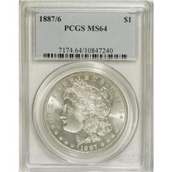 1887/6 S$1 MS64 PCGS. VAM-2. A Top 100 Variety. Dazzli