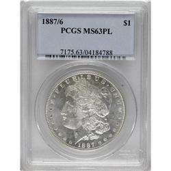 1887/6 S$1 MS63 Prooflike PCGS. VAM-2. A Top 100 Varie