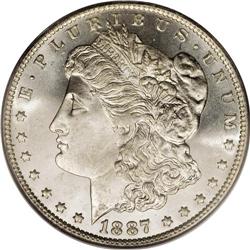 1887-O S$1 MS65 PCGS. Just the barest hint of gold col