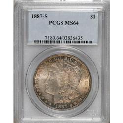 1887-S S$1 MS64 PCGS. Many 1887-S dollars show weak de