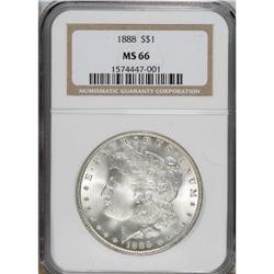 1888 S$1 MS66 NGC. Well struck, except for minor weakn