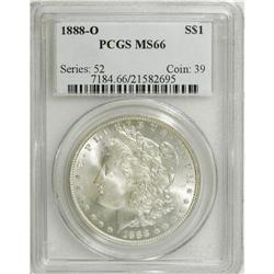 1888-O S$1 MS66 PCGS. Boldly struck, save for typical