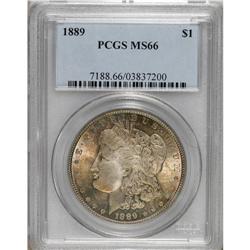 1889 S$1 MS66 PCGS. A radiantly lustrous Premium Gem t