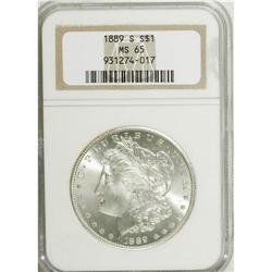 1889-S S$1 MS65 NGC. An amazingly sharp strike brings