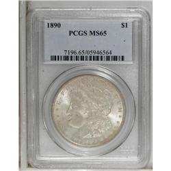 1890 S$1 MS65 PCGS. According to Bowers: "Most 1890 do