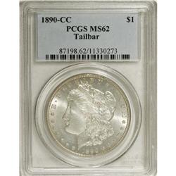 1890-CC S$1 Tail Bar MS62 PCGS. VAM-4. A Top 100 Varie
