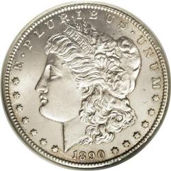 1890-CC S$1 Tail Bar MS63 NGC. VAM-4. A Top 100 Variet