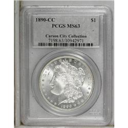 1890-CC S$1 MS63 PCGS. Ex: Carson City collection. Unt
