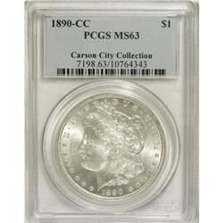 1890-CC S$1 MS63 PCGS. Ex: Carson City Collection. Thi
