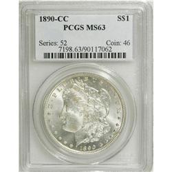 1890-CC S$1 MS63 PCGS. Dashes of honey patina visit th