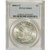 Image 1 : 1890-CC S$1 MS63 PCGS. An unusually large percentage o
