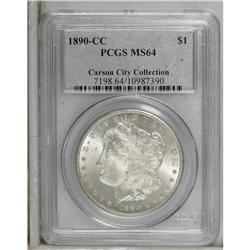 1890-CC S$1 MS64 PCGS. Ex: Carson city Collection. All