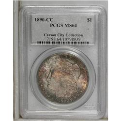 1890-CC S$1 MS64 PCGS. Ex: Carson City collection. A b