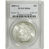 Image 1 : 1890-CC S$1 MS64 PCGS. A sharply impressed and lustrou