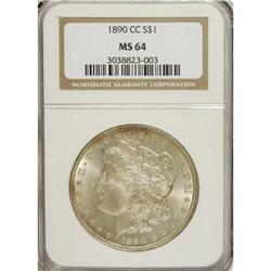 1890-CC S$1 MS64 NGC. The design elements are fully br