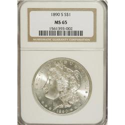 1890-S S$1 MS65 NGC. This needle-sharp Gem is thorough