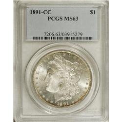 1891-CC S$1 MS63 PCGS. VAM-3. A Top 100 Variety. This