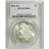 Image 1 : 1891-CC S$1 MS64 PCGS. Well struck except for a touch
