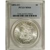 Image 1 : 1891-CC S$1 MS64 PCGS. This highly lustrous near-Gem h