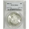 Image 1 : 1891-CC S$1 MS64 PCGS. A few wisps of orange-tan color