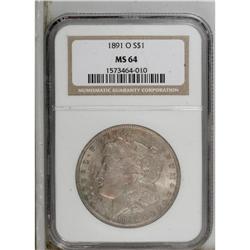 1891-O S$1 MS64 NGC. Enticing combinations of champagn