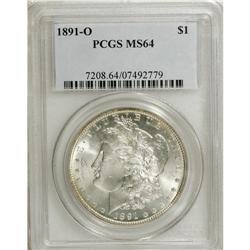 1891-O S$1 MS64 PCGS. This conditionally rare New Orle