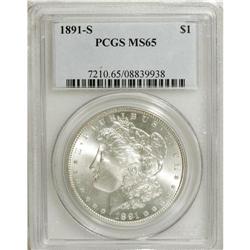 1891-S S$1 MS65 PCGS. A crisply struck Gem that is com