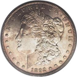 1892-CC S$1 MS64 PCGS. Despite the recorded mintage of