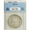 Image 1 : 1892-S S$1 AU50 ANACS. This coveted issue is one of th