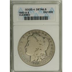 1893-S S$1 --Cleaned--ANACS. Good 4 Details. All legend