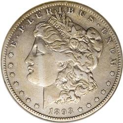 1893-S S$1 --Cleaned--ANACS. VF30 Details. Apricot and