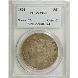 1894 S$1 VF25 PCGS. This low-mintage (110,000 business