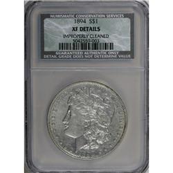 1894 S$1 --Improperly Cleaned--NCS. XF Details. This si