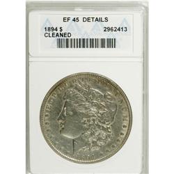 1894 S$1 --Cleaned--ANACS. XF45 Details. The centers di