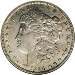 1894 S$1 AU50 NGC. About half of the luster is still p