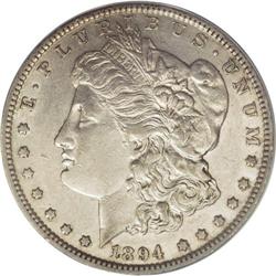 1894 S$1 AU55 ANACS. The 110,000-piece business strike