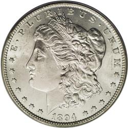 1894 S$1 MS62 PCGS. The surfaces are brilliant on this