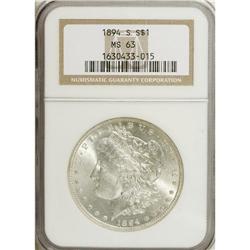 1894-S S$1 MS63 NGC. Hints of golden-tan color visit h