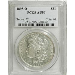 1895-O S$1 AU50 PCGS. Bright luster fills the borders