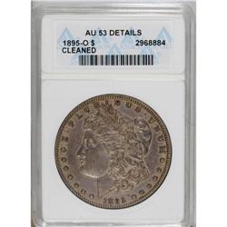 1895-O S$1 --Cleaned--ANACS. AU53 Details. Lilac and oc