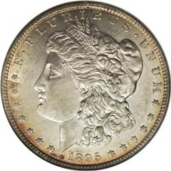 1895-O S$1 AU58 NGC. This New Orleans issue usually ex