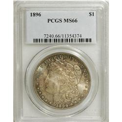 1896 S$1 MS66 PCGS. Golden-brown and cream-gray center