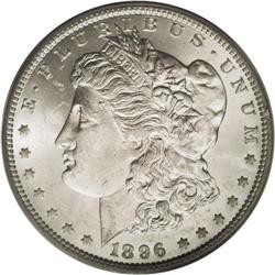 1896-O S$1 MS62 PCGS. A combination of moderate abrasi