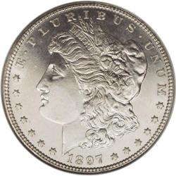 1897 S$1 MS67 NGC. NGC and PCGS have seen several thou