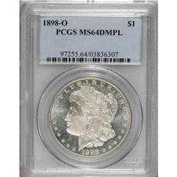 1898-O S$1 MS64 Deep Mirror Prooflike PCGS. Stunning f