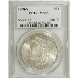 1898-S S$1 MS65 PCGS. A glistening Gem with a slight d