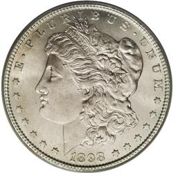 1898-S S$1 MS66 PCGS. In recent decades, the most plen