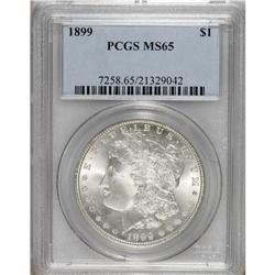 1899 S$1 MS65 PCGS. An essentially brilliant example o
