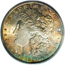 1899 S$1 MS66 PCGS. A gorgeously toned Premium Gem coi