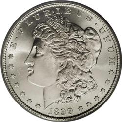 1899-S S$1 MS66 PCGS. Fully brilliant silver surfaces